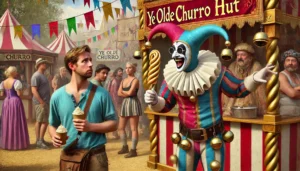 Alas Poor Yorick poem by The Klute featuring hyperrealistic jester at ren fair | AZpoetry.com